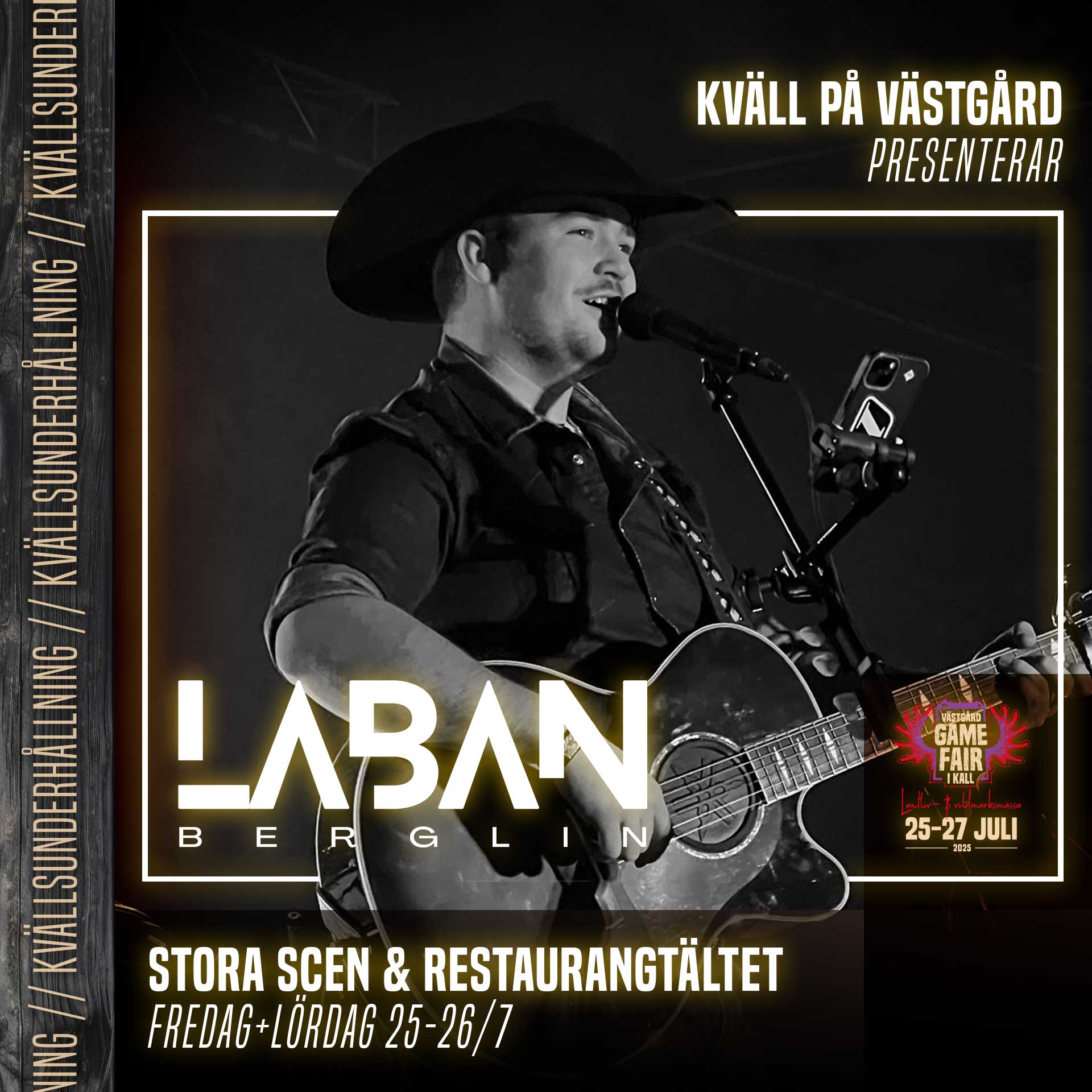 Laban Berglin – Live fredag & lördag