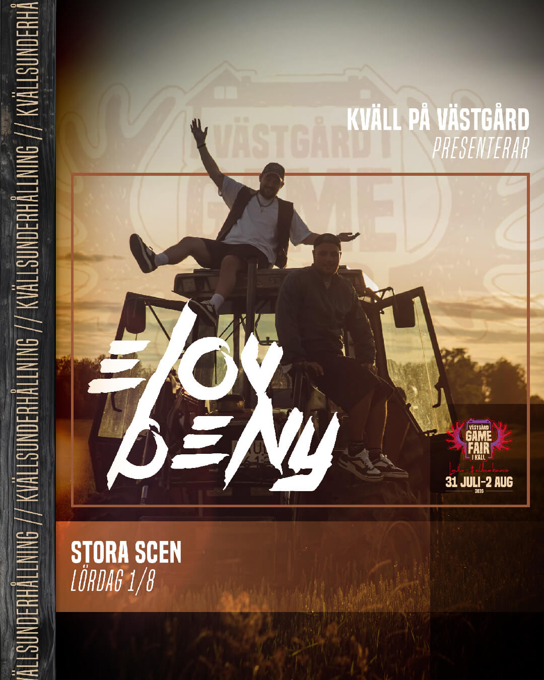 Elov & Beny live lördag 1/8